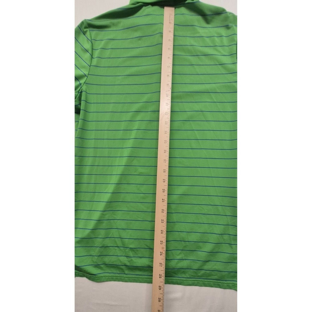 RLX Ralph Lauren men's green striped golf polo shirt Medium short sleeve outdoor - Picture 13 of 16